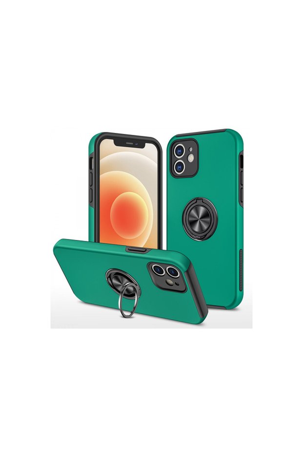 iPhone 12 Compatible Case Elite Ring Cover - Green