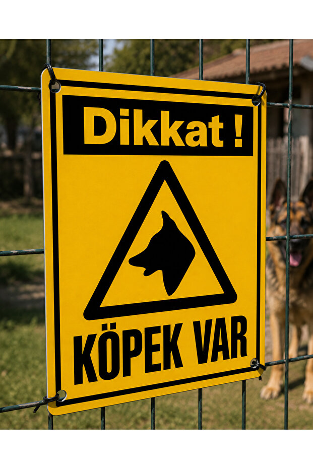 Caution Dog Present Warning Sign 25X35 cm Dekota Pvc Warning Sign Office Garden Door