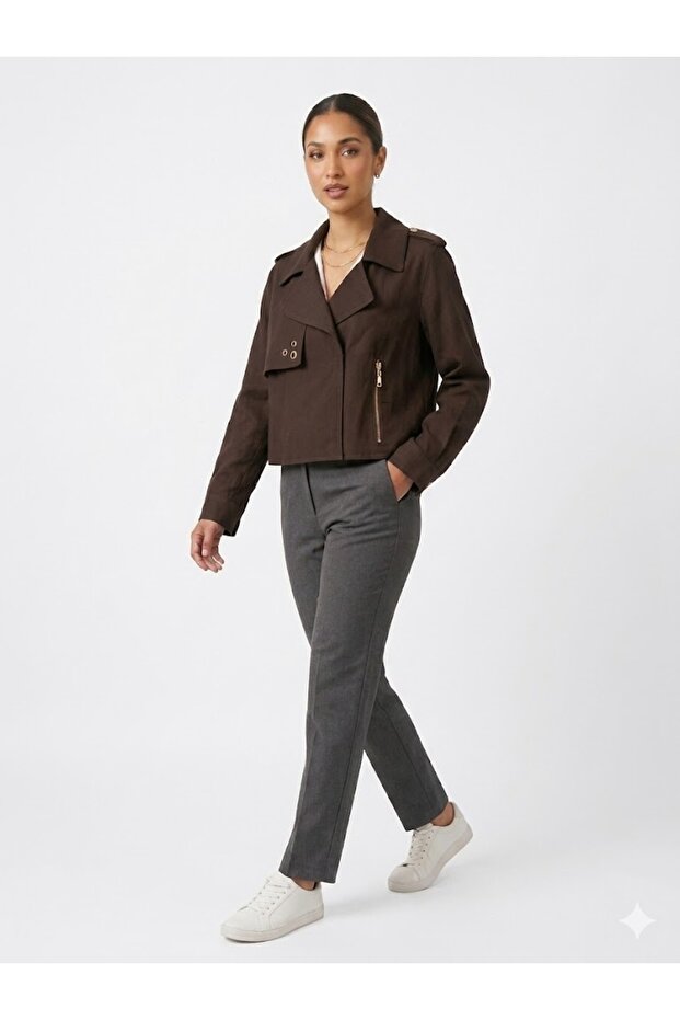 Kasha Zipper Detailed Jacket 26Ym001