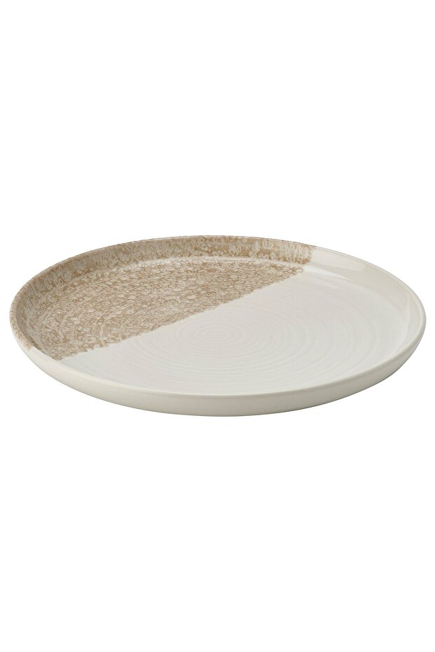 KRUSTISTEL Side plate, patterned/light beige, 20 cm