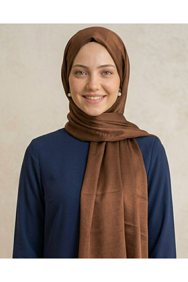 Thin Medina Silk, Brown Shawl