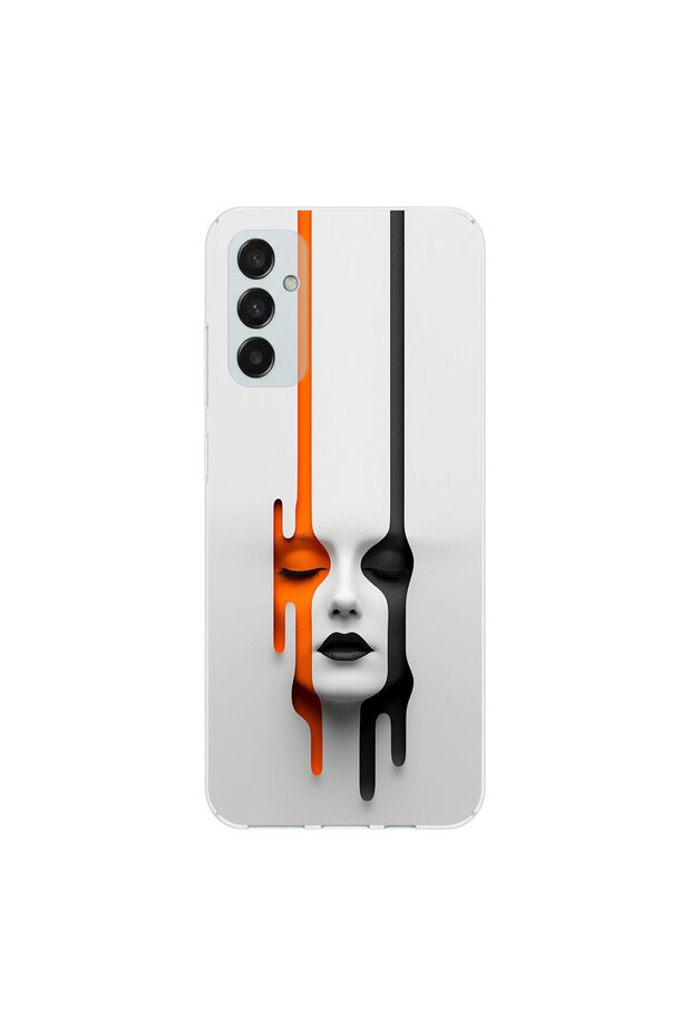 Samsung Galaxy M23 Compatible Aesthetic Face 1 Design Transparent Case