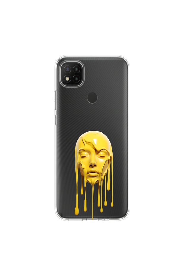 Redmi 9C Compatible Aesthetic Face 5 Design Transparent Case
