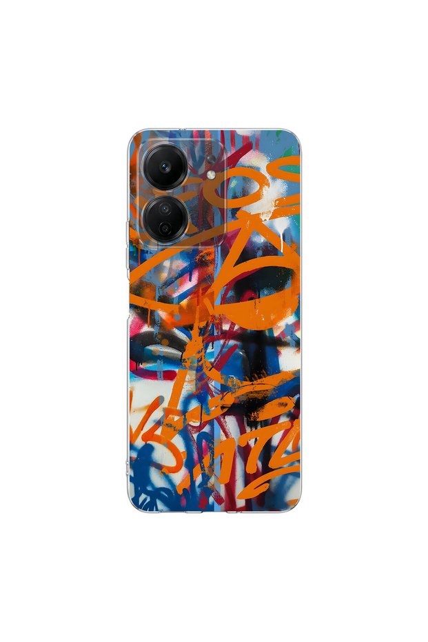 Poco C65 Compatible Graffiti 2 Design Transparent Case