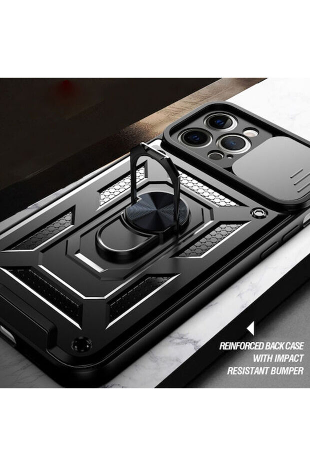 Shield Back Cover Plastic / Silicone Black (iPhone 12 Pro Max) Code: KF2315403 - 7