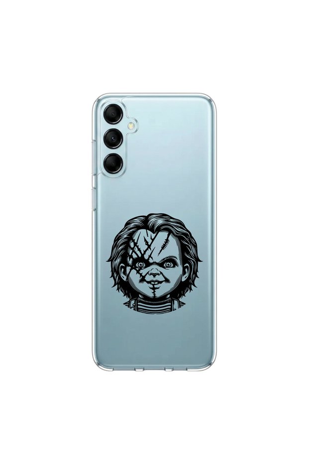 Samsung Galaxy M14 Compatible Horror 4 Design Transparent Case