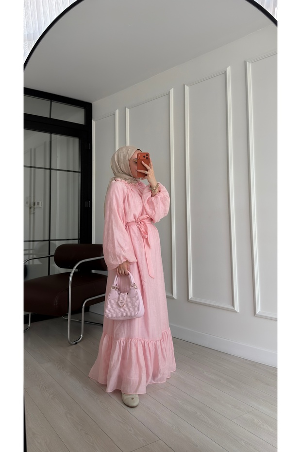 Women's Balloon Sleeve Helena Lined Dress