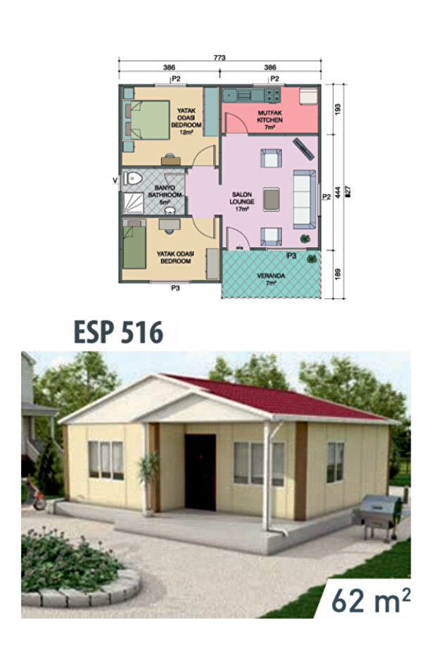 ESP516 Prefabrik Ev