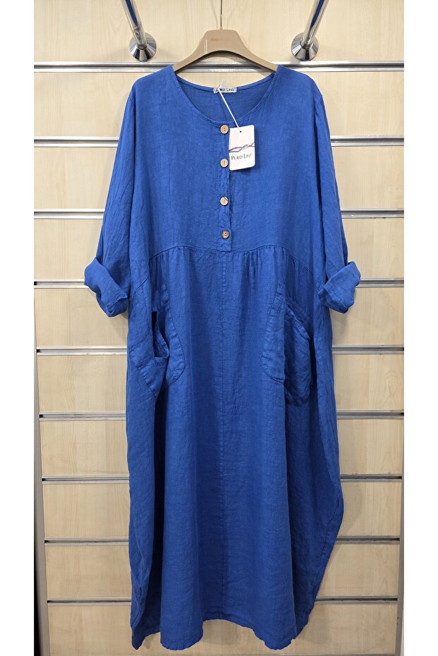 Italian Linen Dress Robadan Cut