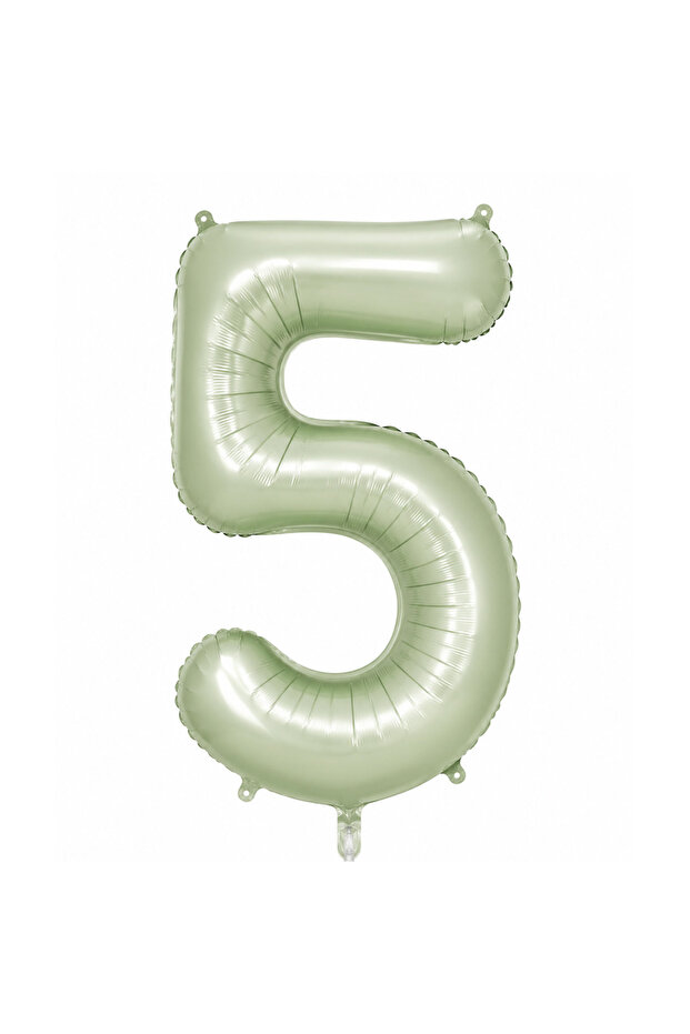 5 Number Foil Balloons Green Color (76 cm)