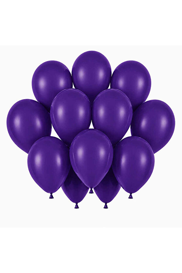 Purple Color Latex Pastel Balloon (30 cm) - 12 Pieces