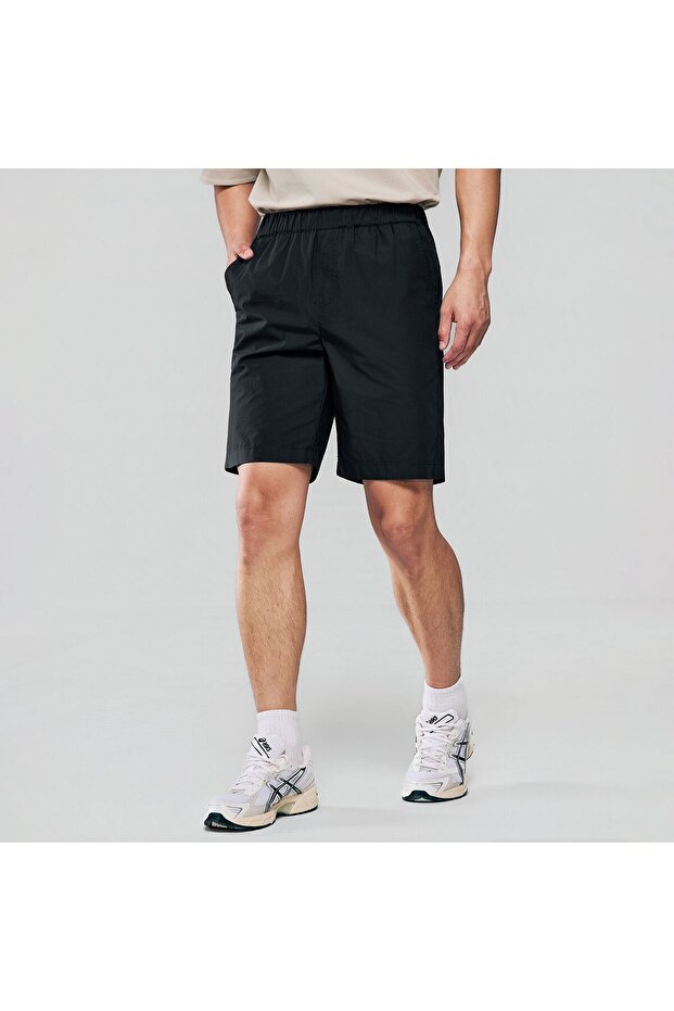 Men Regular Cotton Twill Elastic Shorts