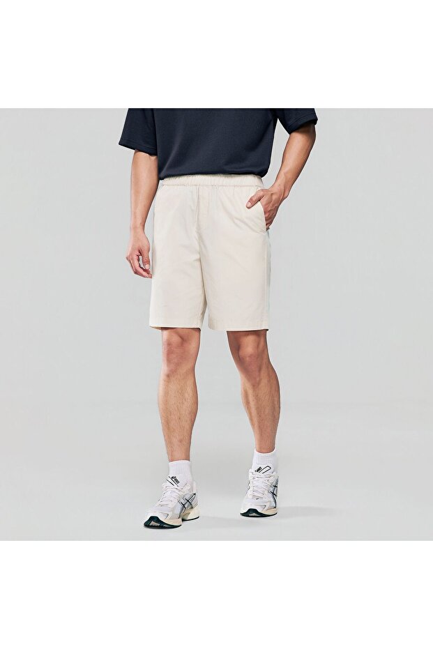 Men Regular Cotton Twill Elastic Shorts