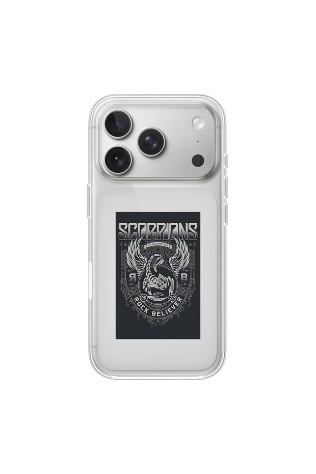 iPhone 17 Pro Max Compatible Metal 16 Design Transparent Case