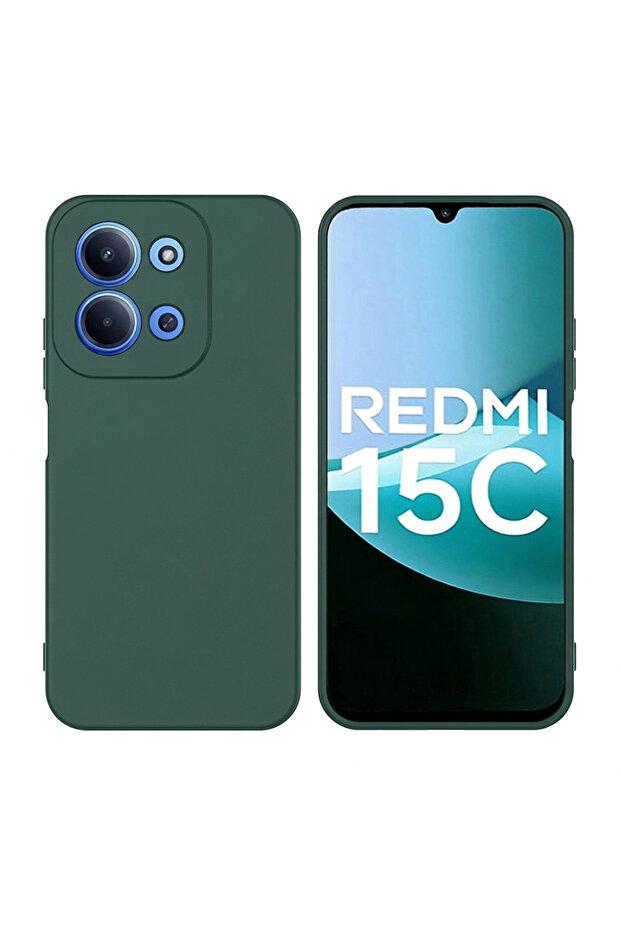 Silicone Case for Xiaomi Redmi 15C 5G | Full Body Silky Soft Touch Shockproof Cover - Green