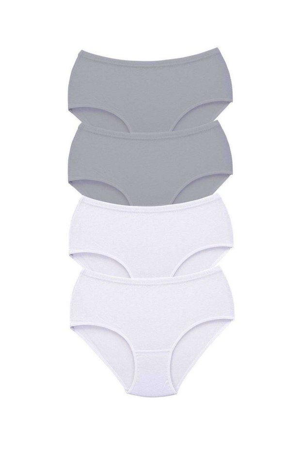 4 Pieces Tutku Women's High Waist Bato Thick Rubber Panties S10