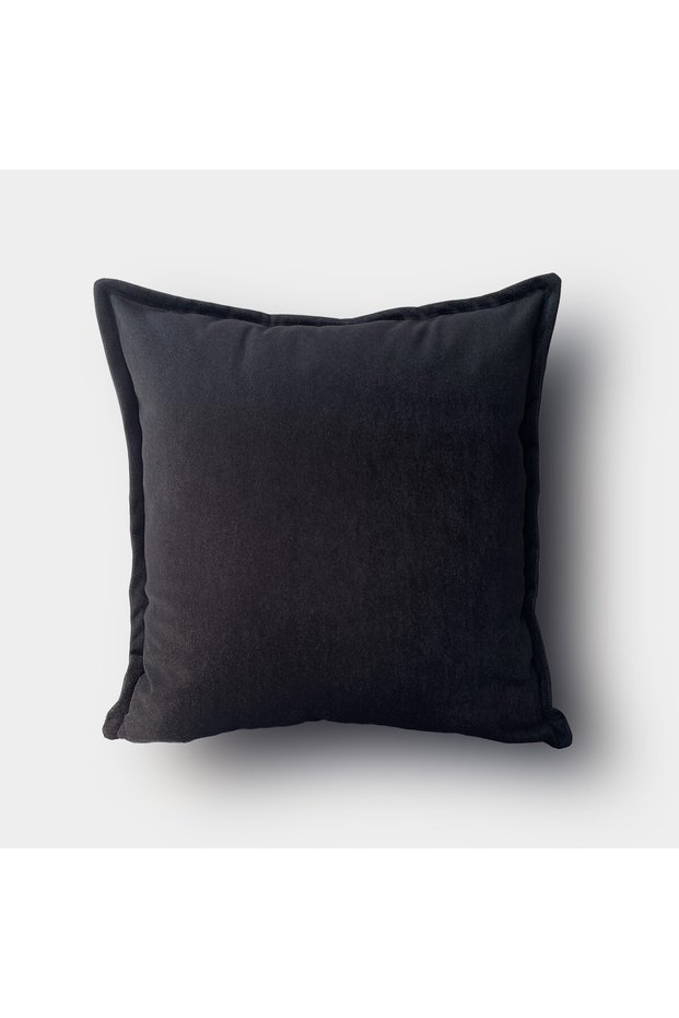 "Black" Textured Plain Cushion Cover - 45X45