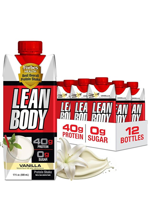 Lean Body RTD Vanilla Protein Shake 17 Fl oz (500 ml) - Pack of 12