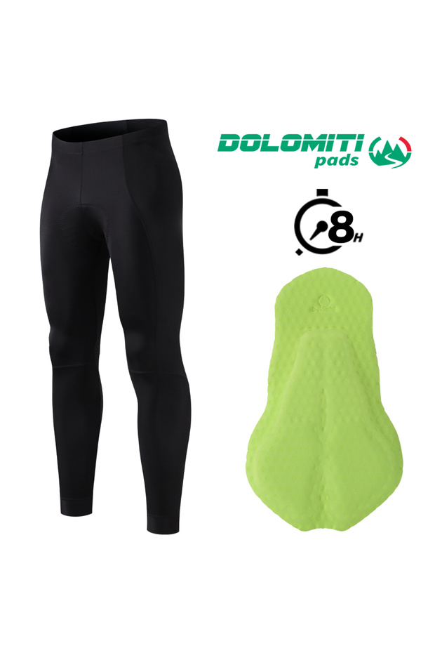 EU Size-L black RION Men's Cycling Pants Mountain Bike Tights Elastic Bicycle Trousers Male Long Dis