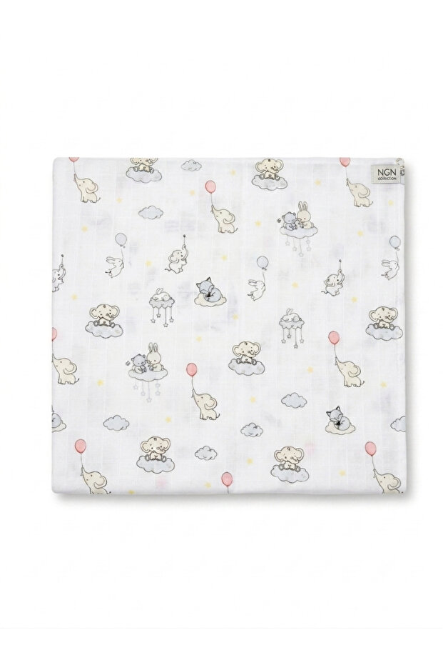 100% Cotton Baby Muslin Blanket 80X80 cm Baby Blanket Single Layer Muslin, Swaddle and Stroller Cover