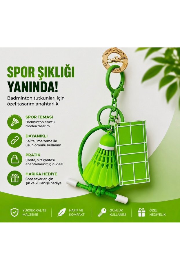 🏸 Charm Keychain Special for Badminton Enthusiasts