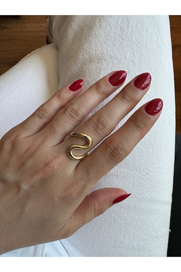 Gold S Shape Ring - 3