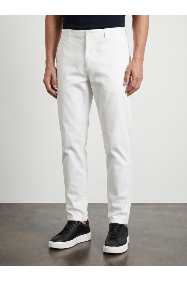 Basic Stylish Chino Linen Trousers - 2