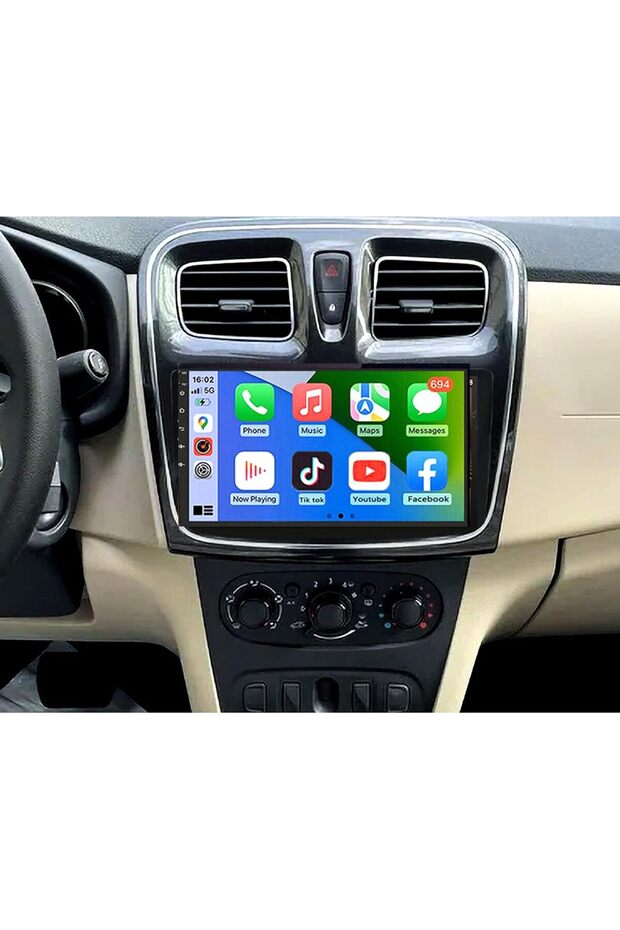 Renault logan symbol android screen model 2014-2019,6gb ram 128 gb rom wireless applecarplay android auto reverse camera included ahd