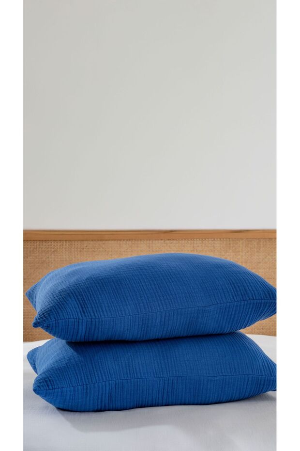 4 Layer Muslin Pillowcase Set - Pack of 2 - 17 Different Color Options - 50X70Cm