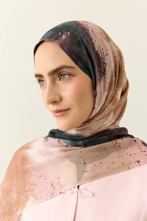 Marble Pattern Tencel Flow Shawl - 3