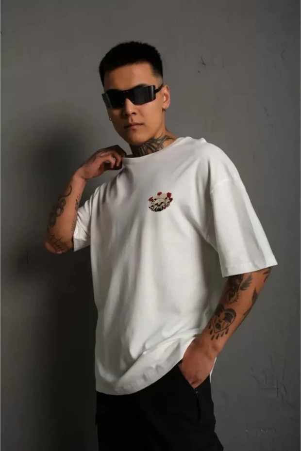 Unisex Crew Neck Printed Oversize Tshirt