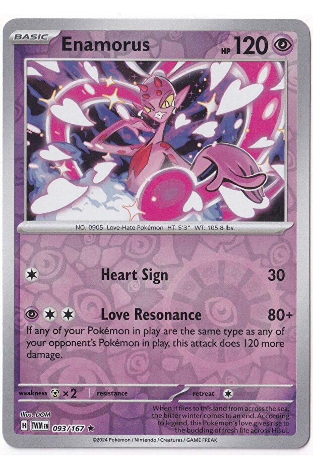 Enamorus [Reverse Holo] 093/167 - Twilight Masquerade - Card (Mint)