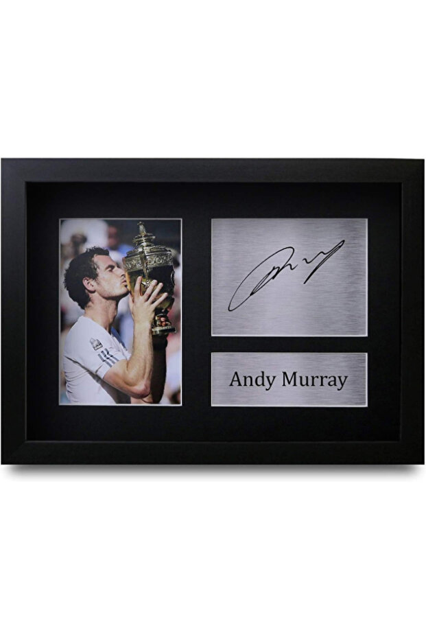 FR Andy Murray Gift Signed FRAMED A4 Printed Autograph Tennis Gifts Print Photo Picture Display