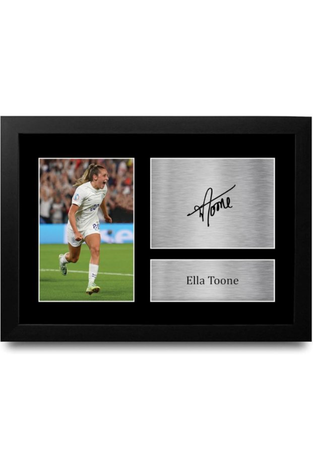 FR A4 Ella Toone Womens England Gifts Printed Signed Autograph Picture for Football Fans and Supporters - A4 Framed