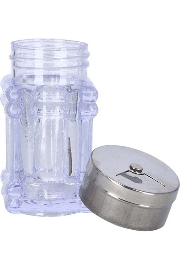 Salt Shaker Clear/Silver 9cm