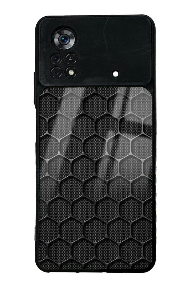حافظة هاتف Xiaomi Poco X4 Pro بتصميم شبكي لامع