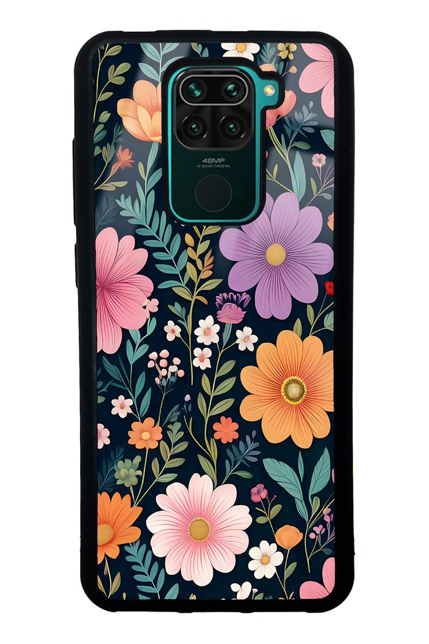 حافظة هاتف Xiaomi Redmi Note 9 بتصميم زهور لامعة