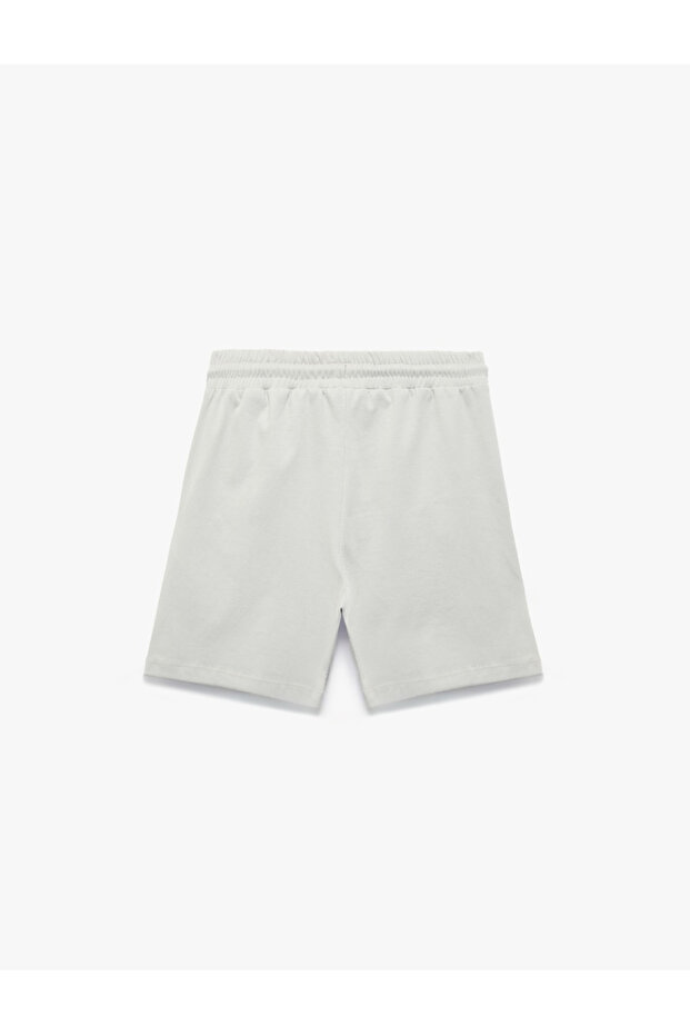 Boy's Cotton Shorts with Tie Waist, Pockets and Printed Design