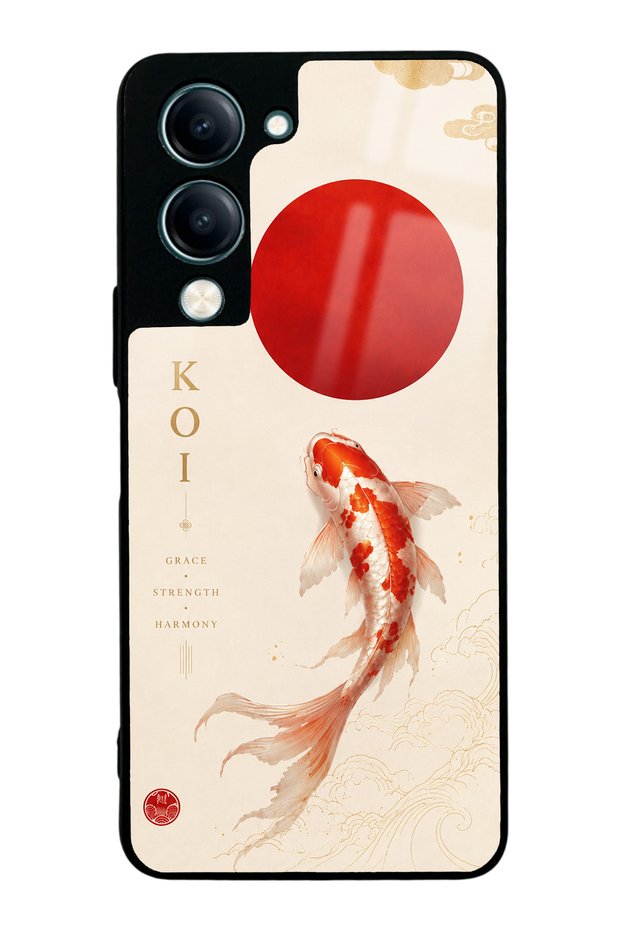Vivo Y04 Minimal Koi Grace Design Glossy Phone Case