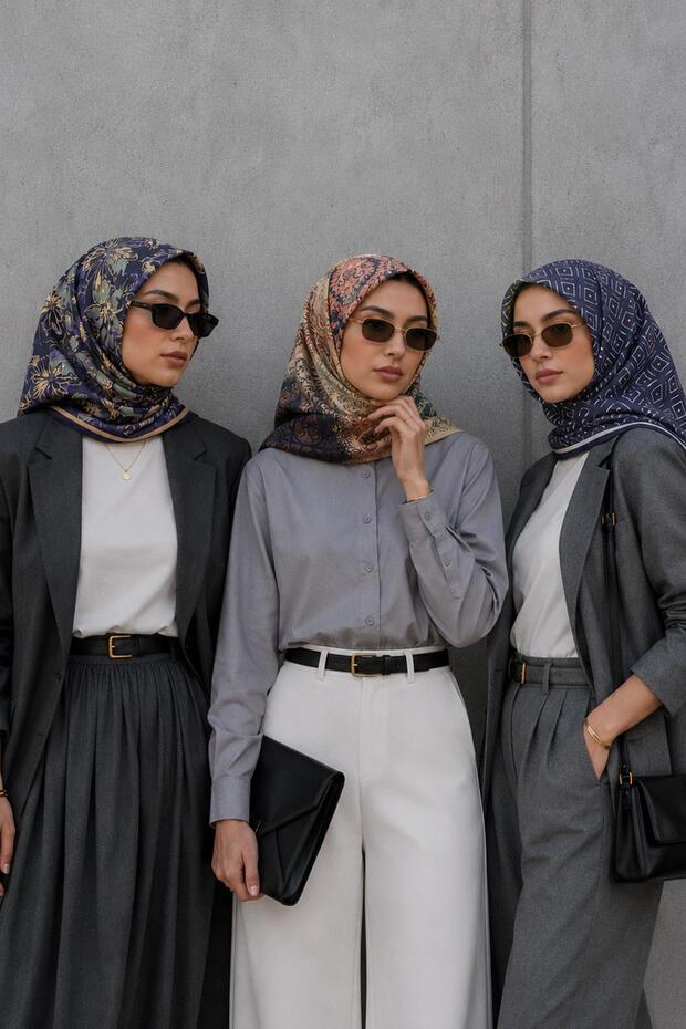 وشاح قطني ناعم بنمط متموج، أوركيد، ونقش الماس، اشترِ 3 واحصل على 2