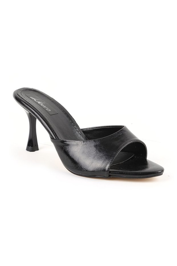 Women's Patent Leather Heeled Slippers Open Toe Thin Goblet Heel Stylish Evening Dress Jurdan Sole L085.K2610