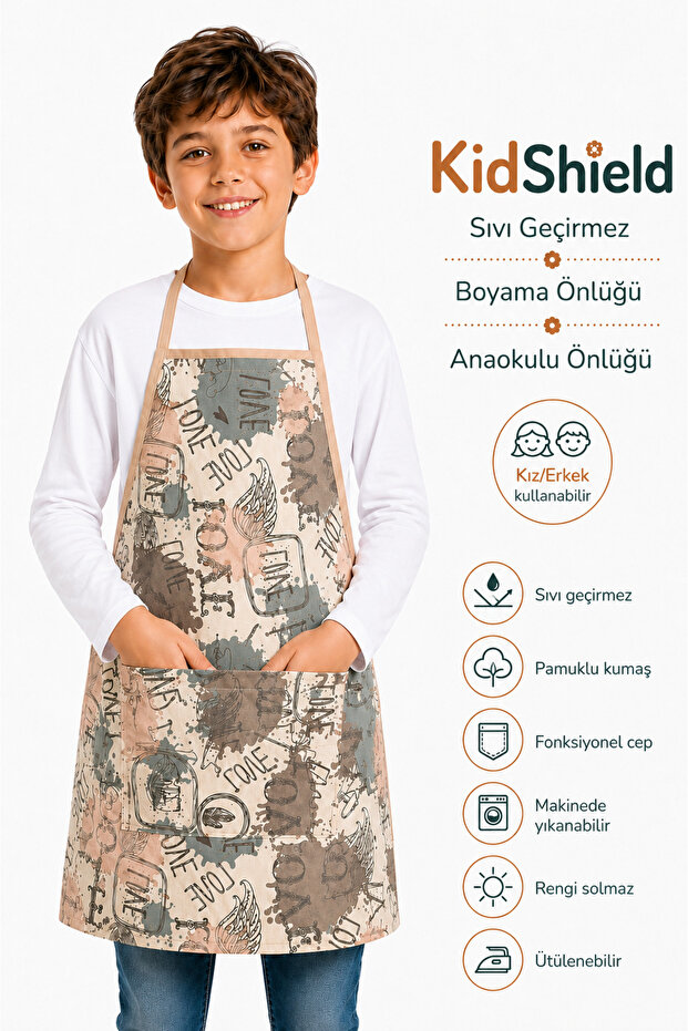Kidshield Liquid-Proof Painting Apron Kindergarten Apron Liquid-Proof Painting Apron