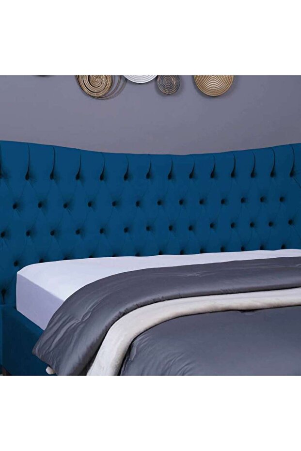 MARS HEADBOARD VELVET BLUE L-180 : H-125 CM