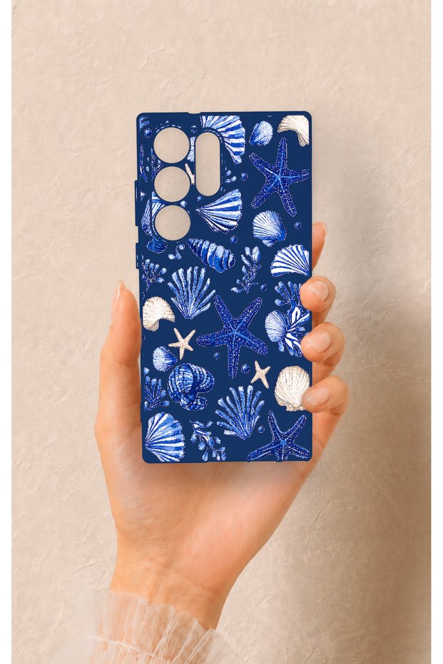 Samsung S23 Ultra Compatible Shell Patterned Silicone Case