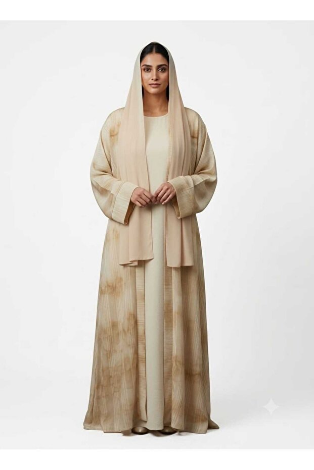 Open coat Aber Brown Zoom cloth Abaya
