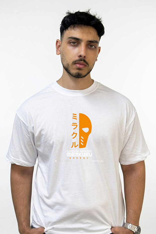 Deathstroke Mirakuru Design Printed Oversize White T-Shirt