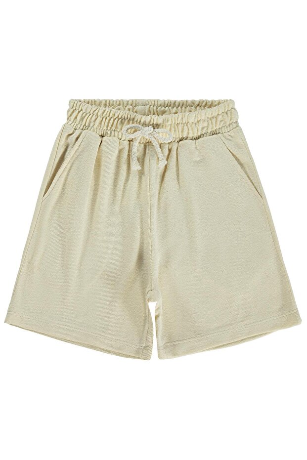 Elastic Waistband 10-13 Years Old Capri - Brown