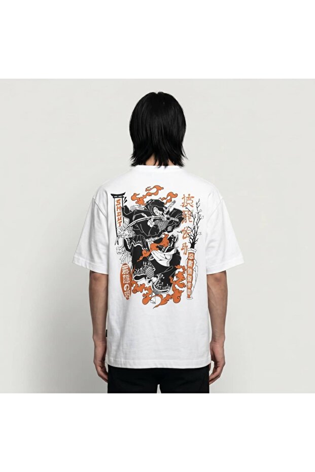 تي شيرت KAGEZARU Samurai كبير الحجم للجنسين