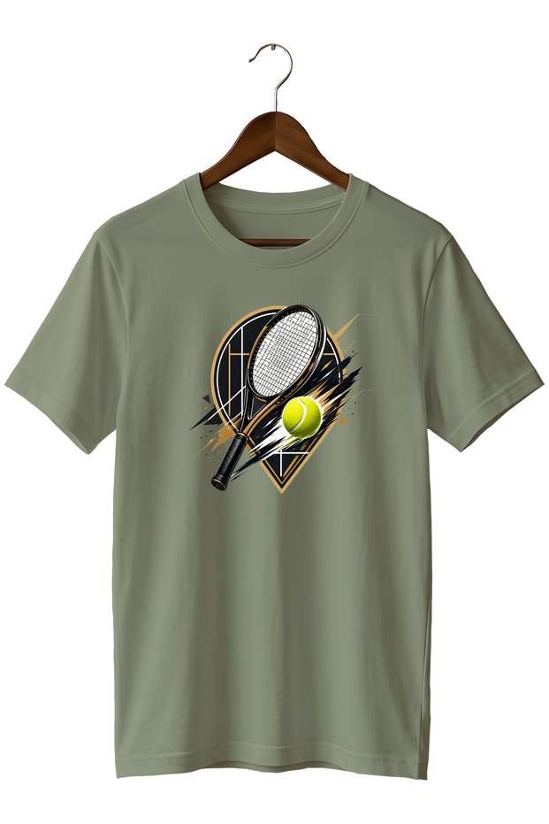 Dynamic Tennis Printed T-Shirt Sports Court T-Shirt