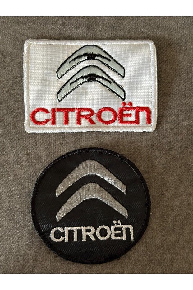 Citroen Car Logo Patch Emblem (8X8 cm) Sewable Set of 2
